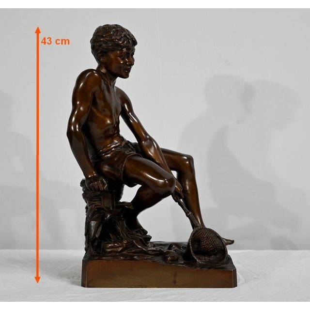 R.Guillaume, L’Enfant à l’Epuisette, 20th Century, Bronze For Sale - Image 18 of 18