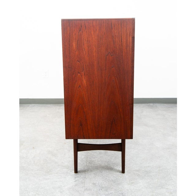 Mid-Century Modern Mid Century Danish Modern Credenza Highboard Sideboard Sliding Teak 4 Doors Bar For Sale - Image 3 of 12