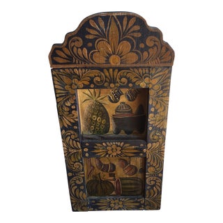 Antique Door Art With Leather Pineapple For Sale