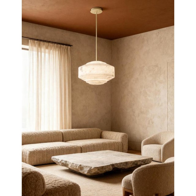 Marina Pendant Lamp by United Alabaster For Sale - Image 4 of 8