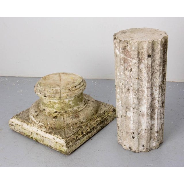 Garden Cement Columns, France, Mid-20th Century, Set of 2 For Sale - Image 4 of 14