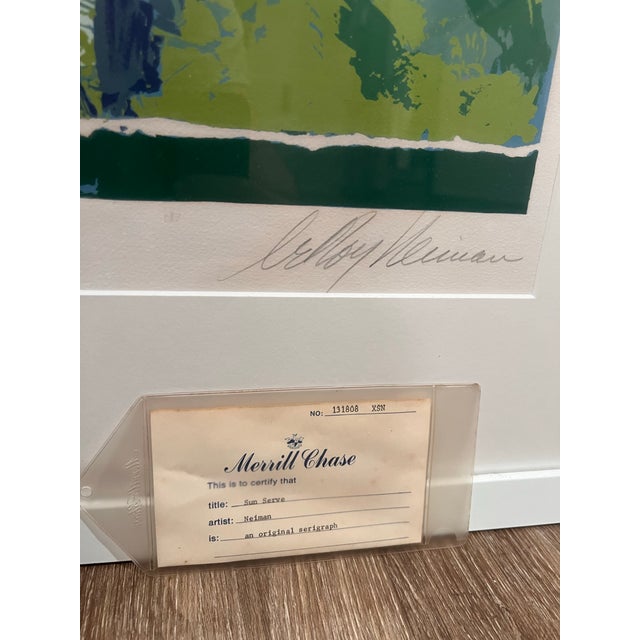 LeRoy Neiman "Sun Serve" 1976 Signed Serigraph 122/300 Tennis Art W/Coa For Sale - Image 11 of 12