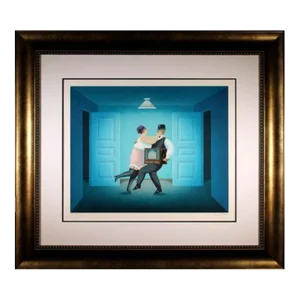 Late 20th Century "Chamber Music" Signed Contemporary Naive Style Framed Lithograph 48/300 by Jan Balet