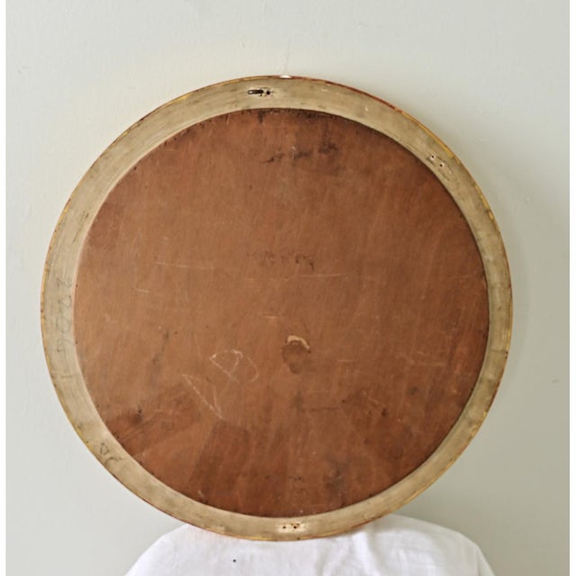 Gold English 19th Century Round Gilt Convex Mirror For Sale - Image 8 of 8