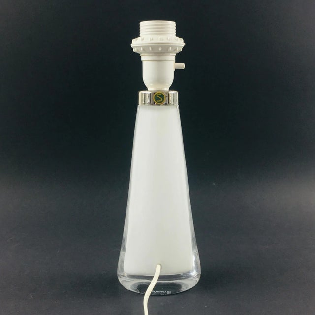 Scandinavian Glass Table Lamp by Carl Fagerlund for Orrefors, Sweden, 1960s For Sale - Image 9 of 13