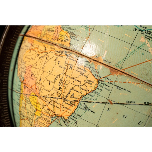 1940s 1940s Art Deco Streamline Replogle Standard Globe For Sale - Image 5 of 9