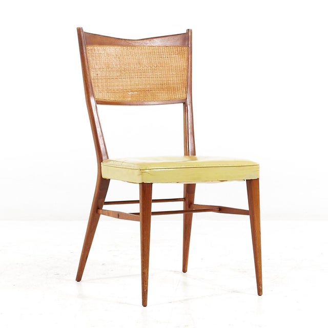 Mid 20th Century Paul McCobb for Directional Mid Century Bleached Mahogany and Cane Dining Chairs - Set of 4 For Sale - Image 5 of 11