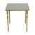 A beautiful, high-quality brass side table featuring a mirrored smoked glass top, created in the style of Maison Jansen...