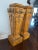 Traditional French Regency Style Pair of Burlwood Veneer Pedestal With Marble Top and Lion Head Brass Detail For Sale - Image 3 of 13