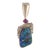 Colorful Boulder Opal Ruby Pendant 14k Yellow White Gold For Sale