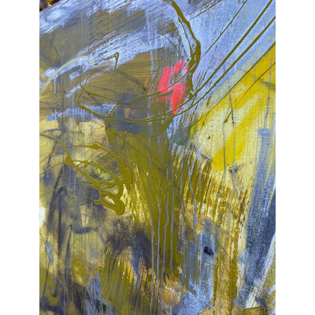 2020s Mirtha Moreno Original Oil Painting on Panel Titled: AbEx 211 2022 For Sale - Image 5 of 12