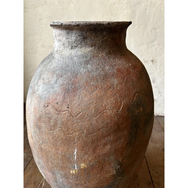 Ceramic Large Antique Mediterranean Terracotta Olive Jar, 1900 For Sale - Image 7 of 10