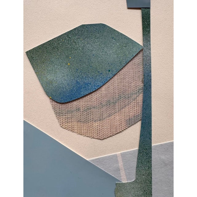 Paper "Im Blue 2" Original Mixed-Media Collage on Paper by Zac Woodiel For Sale - Image 7 of 8