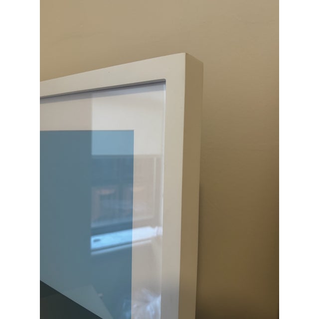 Mid-Century Modern Contemporary Framed Pencil & Paper Color Study, Blue/Teal by Gen Sohr For Sale - Image 3 of 5