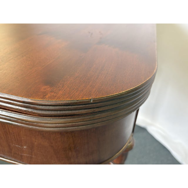 Vintage Federal Style Fold-Top Game Table With Drawer For Sale - Image 10 of 12