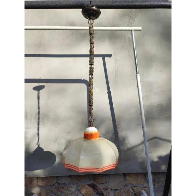 Goldenrod Art Deco Brass Lamp, 1920s For Sale - Image 8 of 8