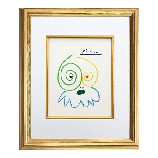 1960s Picasso Lithograph 91 Tired Worrior Framed For Sale