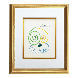 1960s Picasso Lithograph 91 Tired Worrior Framed
