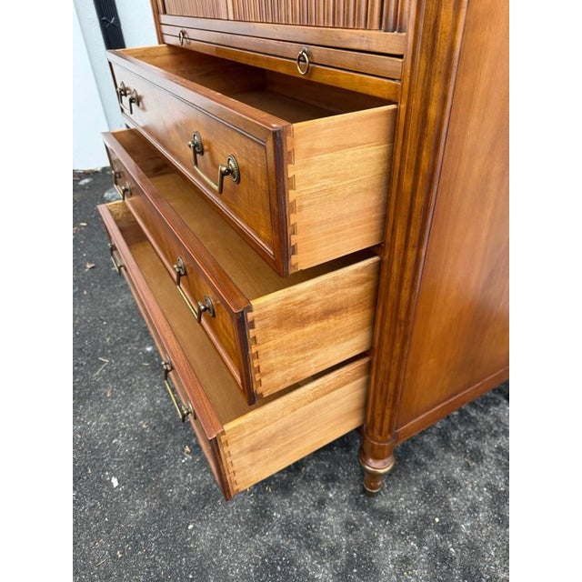 Late 20th Century Kindel Louis XVI French Regency Style Belvedere Dresser With Tambour For Sale - Image 18 of 18
