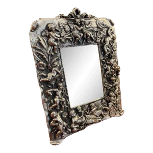 Repousse Cherub Picture Frame or Vanity Mirror
