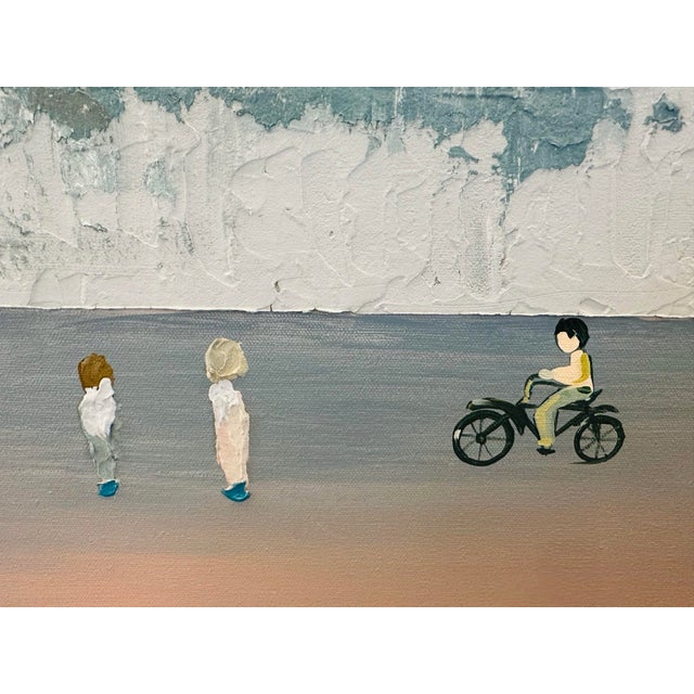 1980's Cityscape Oil on Canvas Painting by Eve Lynn For Sale - Image 9 of 12