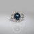 4 Star Sapphire Ring With Earth Mined Diamonds Accents: Solid 14k Gold, Size 6.75 For Sale - Image 4 of 8