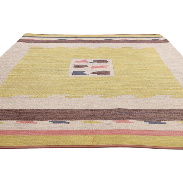 Mid-Century Modern Vintage Swedish Rollakan Rug, 05'06 X 08'05 For Sale - Image 3 of 10
