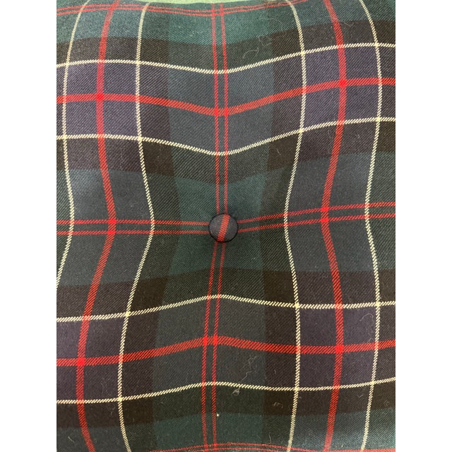 This is a custom designer decorative throw pillow. It has a wool plaid fabric. It is stunning and would be a beautiful...