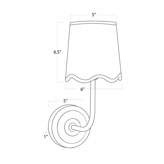 Regina Andrew Ariel Sconce, Natural Brass For Sale In Detroit - Image 6 of 7