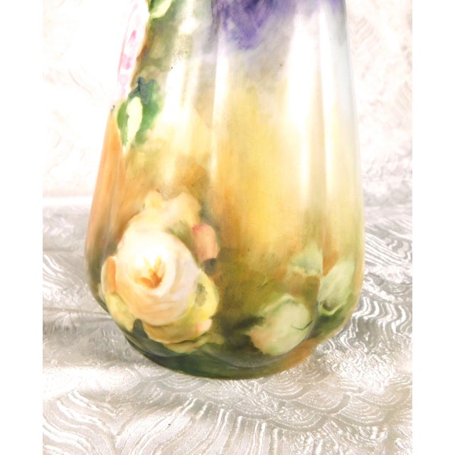 1920s Signed Floral Chocolate Pot With Lid For Sale - Image 4 of 14