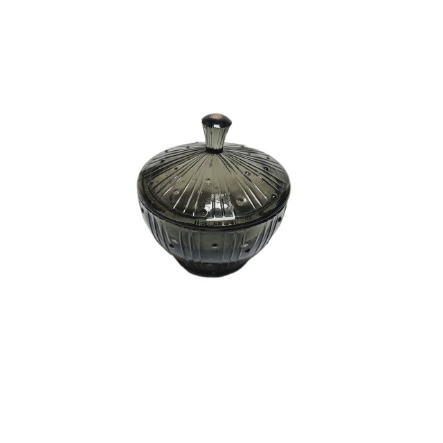Glass Polish Art Deco Sugar Bowl from Ząbkowice Glassworks, 1950s For Sale - Image 7 of 10
