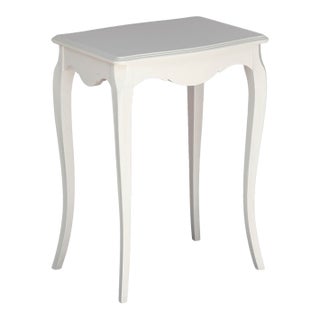1920s Petite Antique White French Side Table For Sale