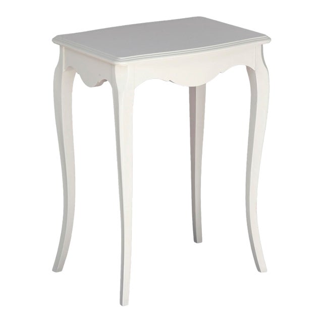1920s Petite Antique White French Side Table For Sale