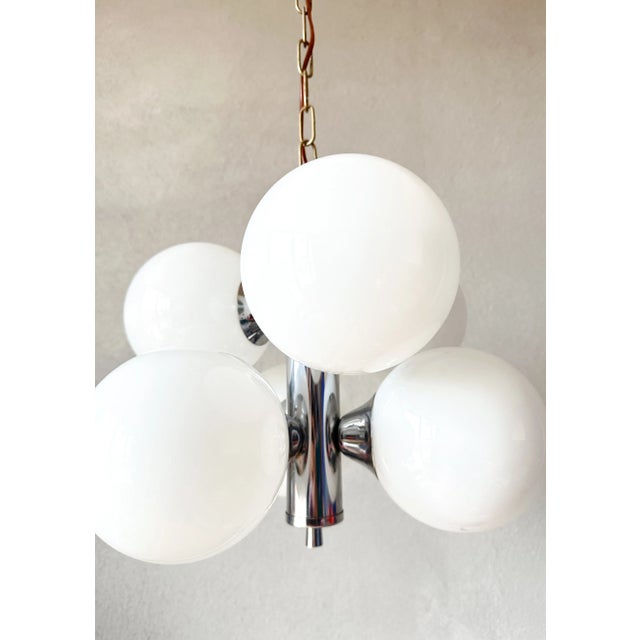 Glass Vintage Sputnik Ceiling Light For Sale - Image 7 of 11