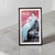 Vintage Coca Cola poster elegantly displayed in a vintage lacquered frame.