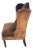 Drexel Heritage "Jaime R" Velvet Wingback Slipper Chair With Goose Feather Cushion For Sale