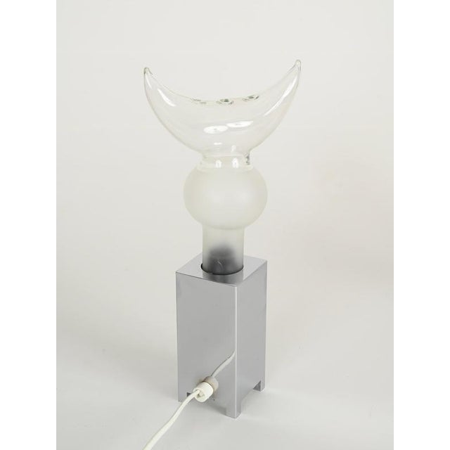 Gold Horn Table Lamps in Murano Glass and Chrome from Mazzega, Italy, 1970s, Set of 2 For Sale - Image 8 of 12