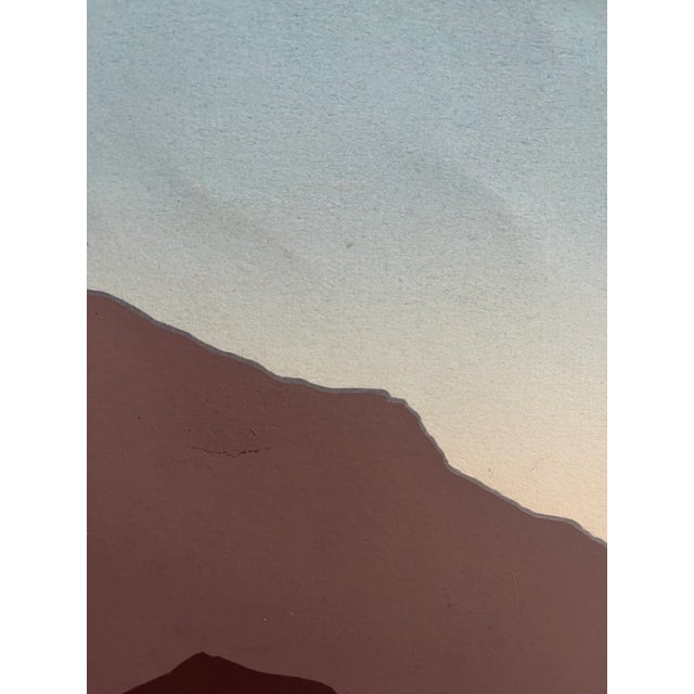 Mid-Century Modern Vintage Modern Landscape Print 70s Minimalism For Sale - Image 3 of 8