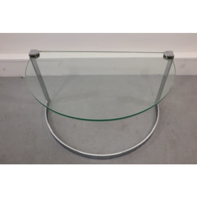 Glass & Chrome Coffee Table, 1970s, Set of 2 For Sale - Image 6 of 18