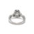 18k White Gold Gia 1.01ct Cushion Cut Diamond Crossover Shank Engagement Ring For Sale In Houston - Image 6 of 12