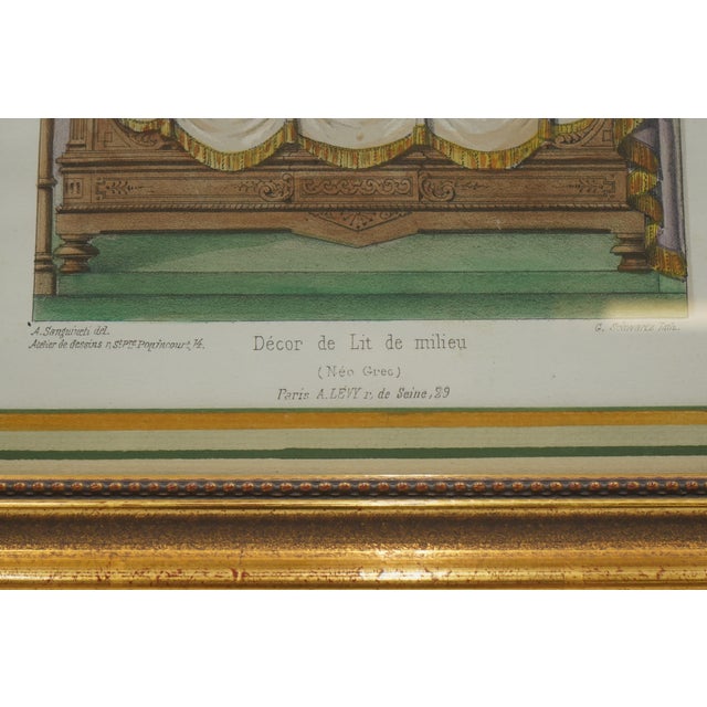 Set of 4 French 18th Century Hand Colored Engraving Etchings For Sale - Image 11 of 12