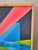 1970s Geometric Abstract Painting on Canvas With Prism and Optical Effects For Sale - Image 5 of 9