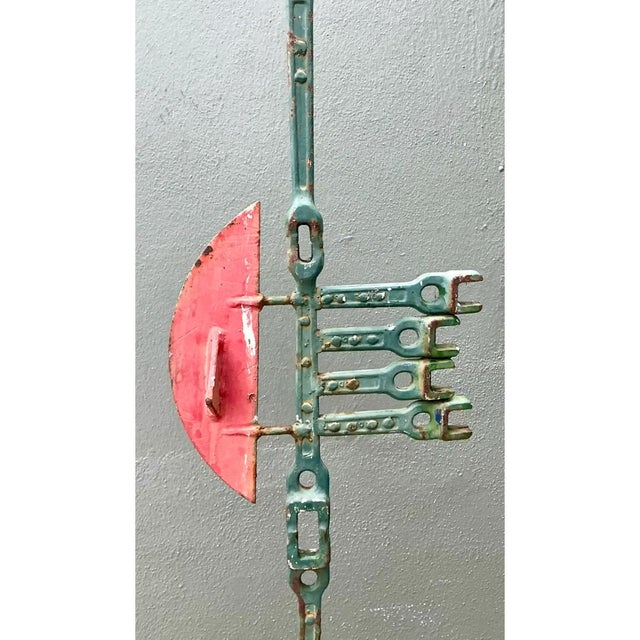 Metal Vintage Industrial Welded Wrench Metal Sculpture For Sale - Image 7 of 12