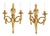 19th Century French Louis XVI Style Two-Light Wall Sconces Candelabra - a Pair For Sale