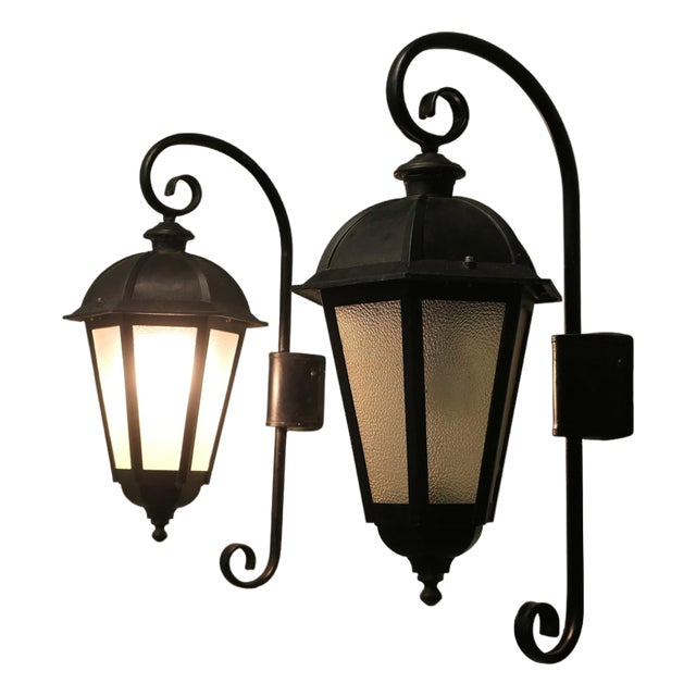Large Entrance Door Wall Lights, 1970, Set of 2 For Sale