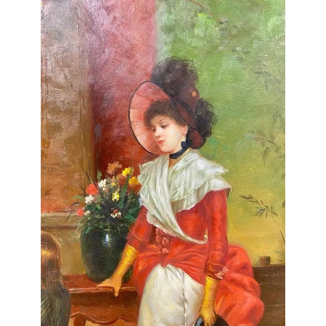 N. Henry Bingham Impressionistic Oil on Canvas of a Family Reunion, Signed For Sale In New York - Image 6 of 12