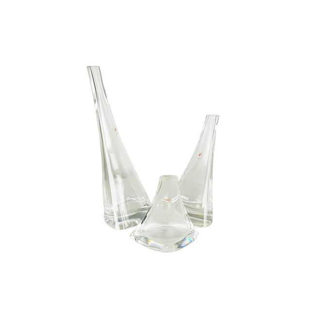 Crystal Vases by Angelo Mangiarotti for Cristalleria Colle, 1986, Set of 3 For Sale - Image 11 of 11
