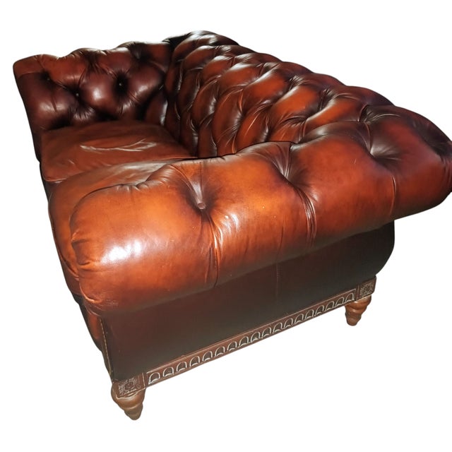 2000 - 2009 Experience Timeless Luxury: The Chesterfield Leather Set by Le Connexion Europa For Sale - Image 5 of 12