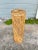 Tan Tall + Lean Spiral-Wrapped Distressed Rattan Pedestal | Late 20th Century in the Style of Gabriela Crespi For Sale - Image 8 of 13