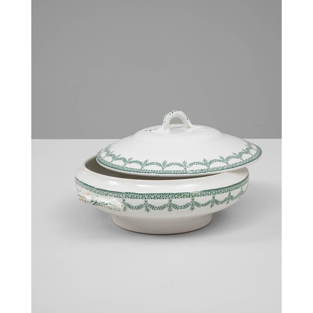 Mid 20th Century 20th Century Belgian Special Edition Porcelain Tureen with Lid For Sale - Image 5 of 18